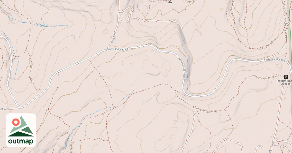 Map of Loyalsock State Forest & Worlds End State Park Snowmobile Trails