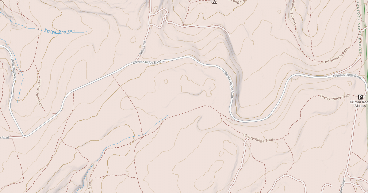 Map preview of Loyalsock State Forest & Worlds End State Park Snowmobile Trails