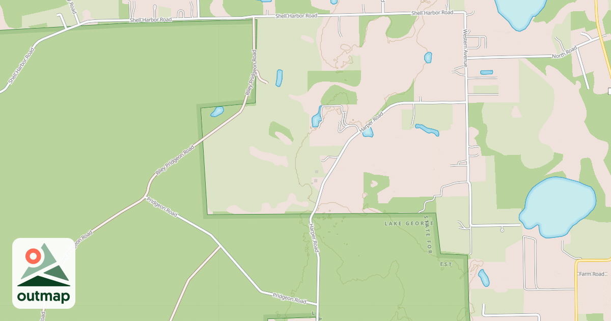 Map of Lake George State Forest Trail