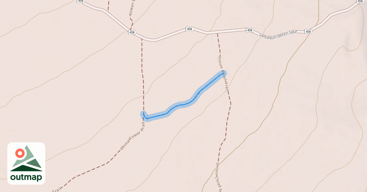 Map of Union Chief To Prospector Connector Trail