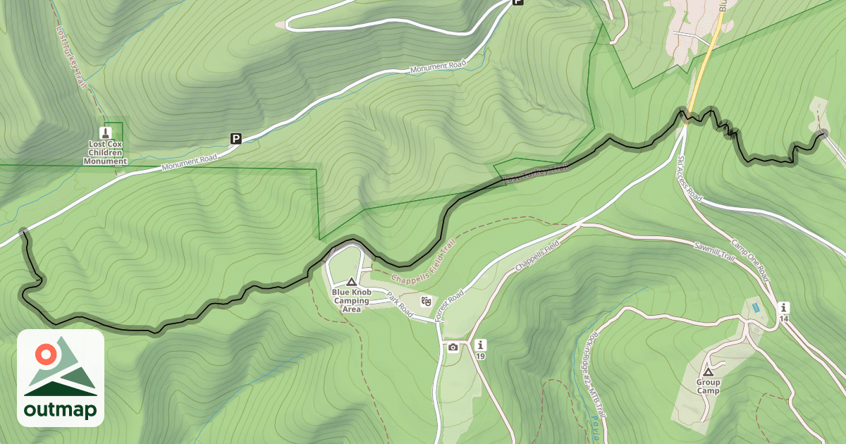 Map of Lost Turkey Trail