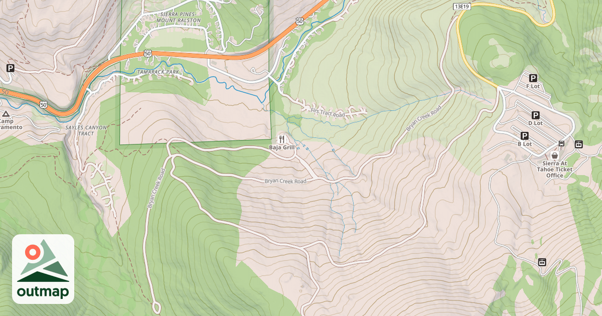 Map of BRYAN CREEK