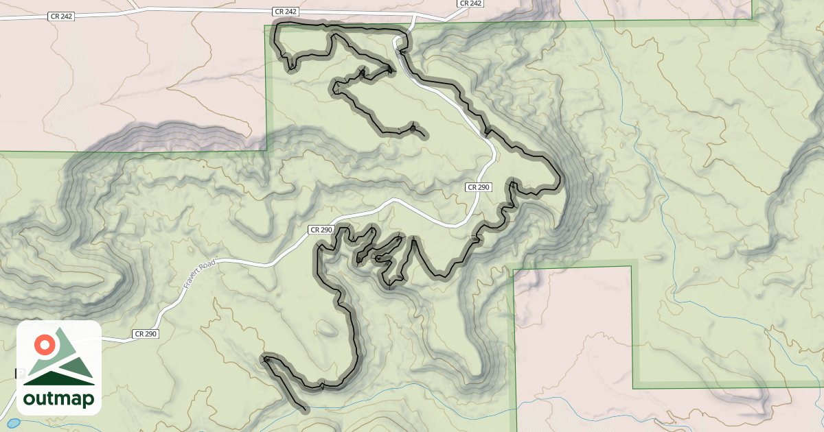Map of Roan Cliff Chaos