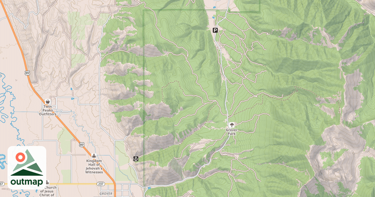 Map of Grover Park Snowmobile