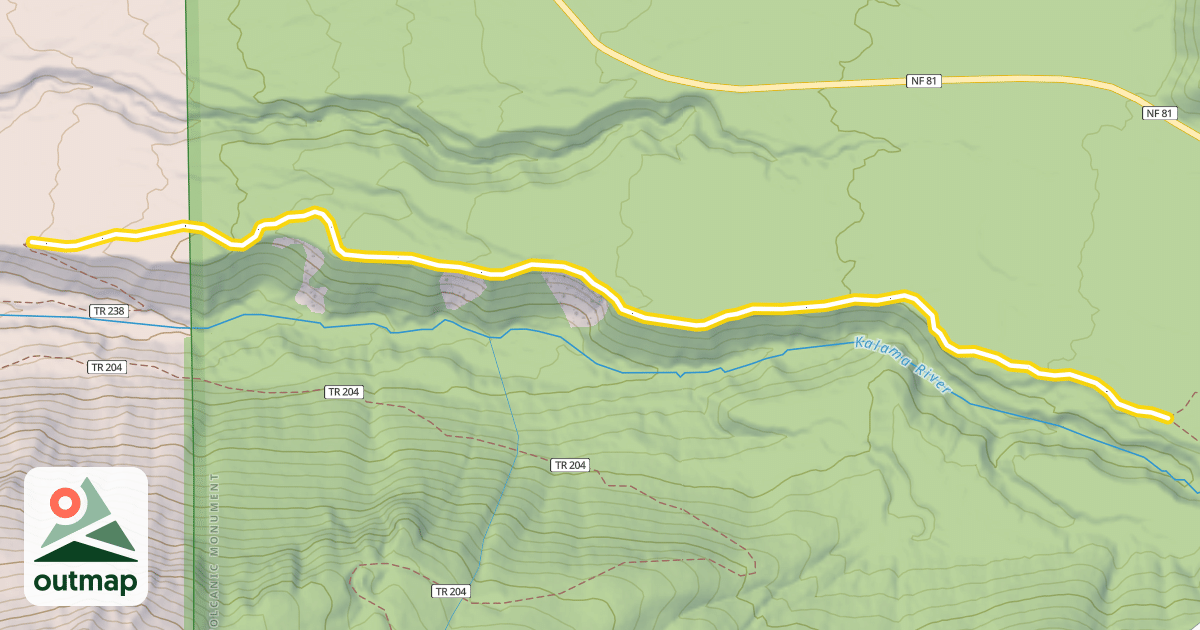 Map of Toutle Trail