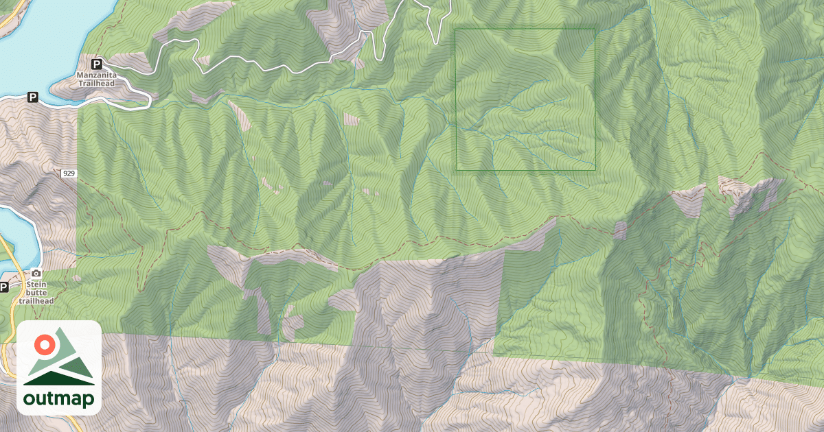 Map of Stein Butte