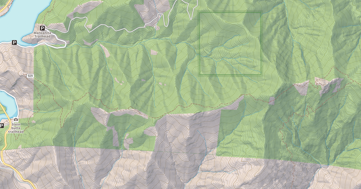 Map preview of Stein Butte
