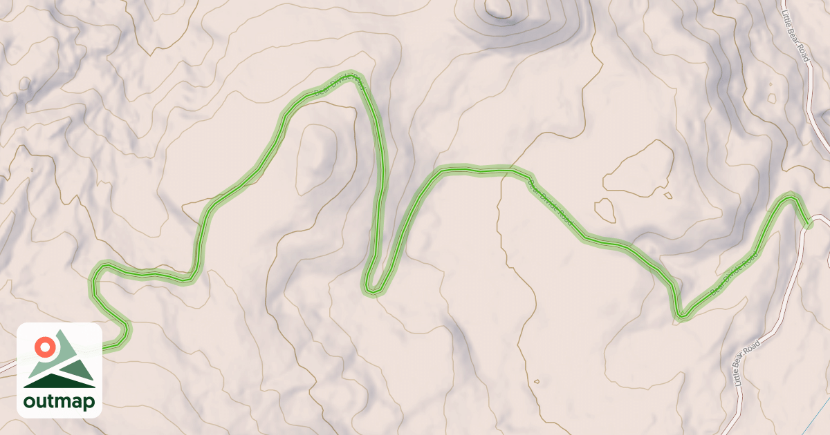 Map of Bear Divide Road