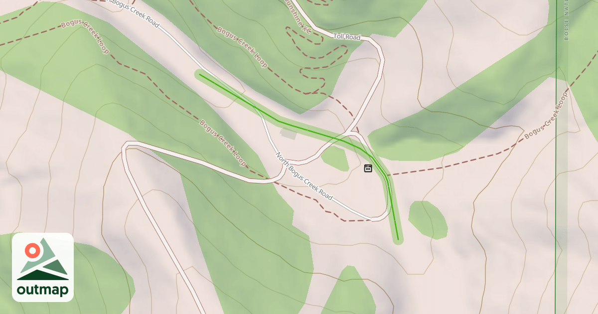 Map of Bogus Creek Trail