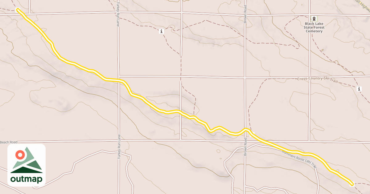 Map of Cross-Country Ski Trail