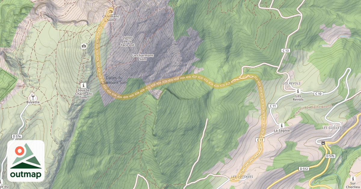 Map of Charmant Som — Les Cottaves
