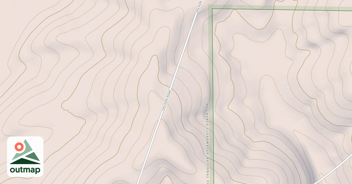Map of DRY FORK RIDGE