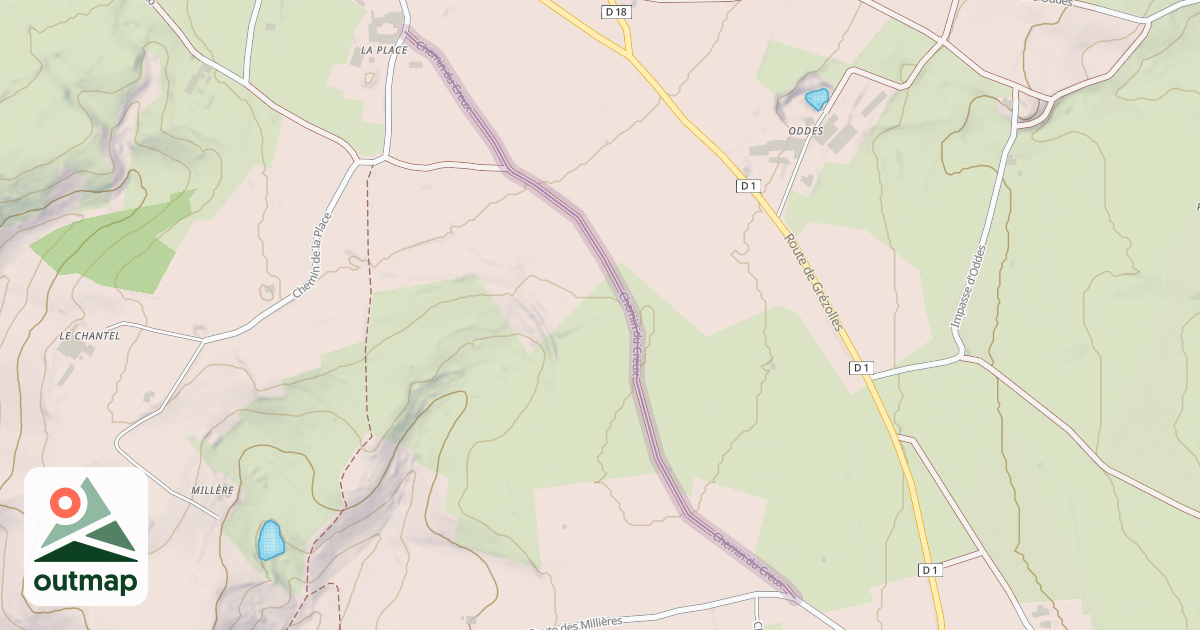 Map of Chemin du Creux
