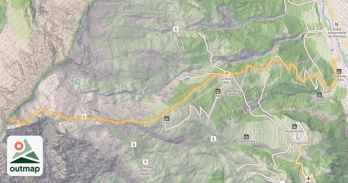 Map of La Blanche — Pelvoux