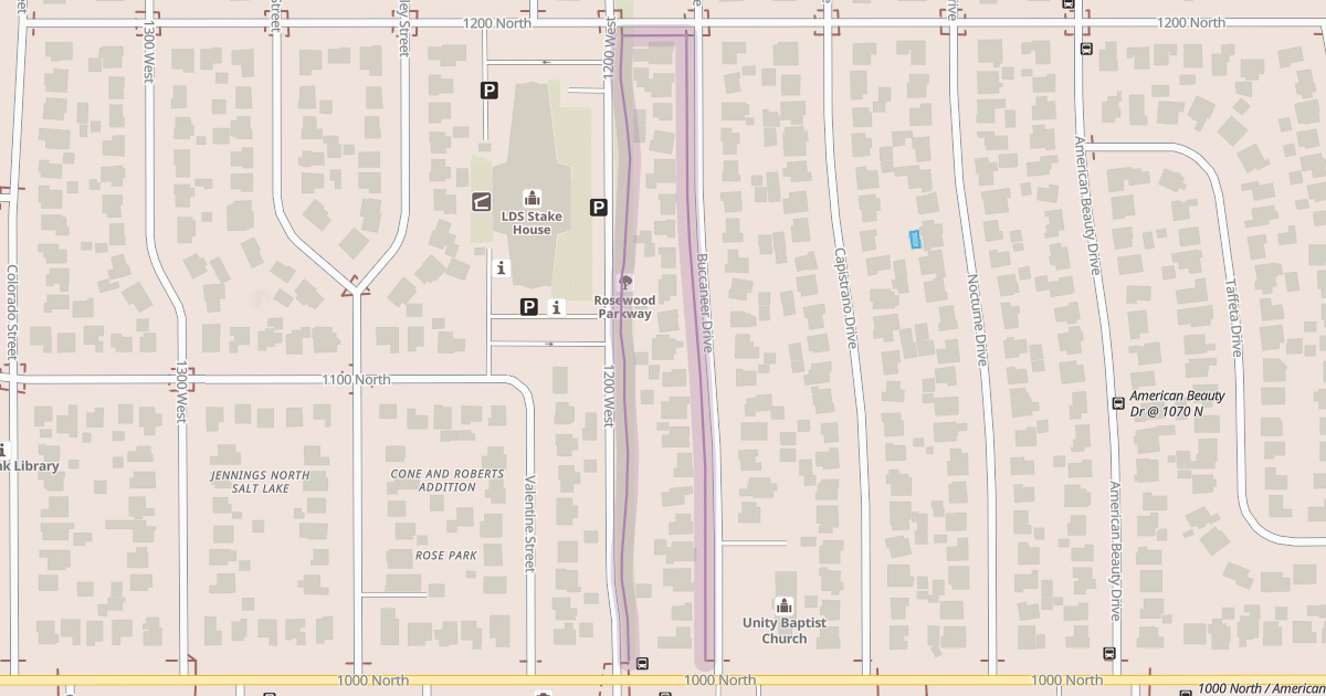 Map preview of Rosewood Parkway