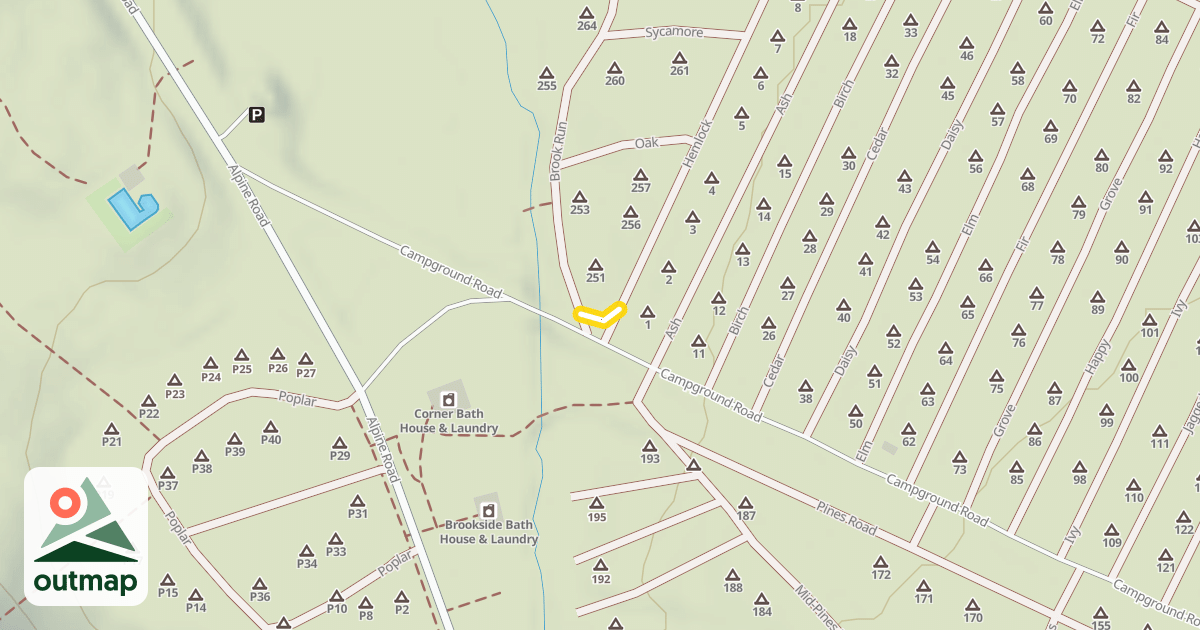 Map of Brook Run