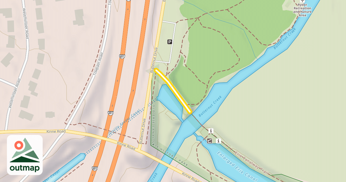 Map of Erie Canalway Trail