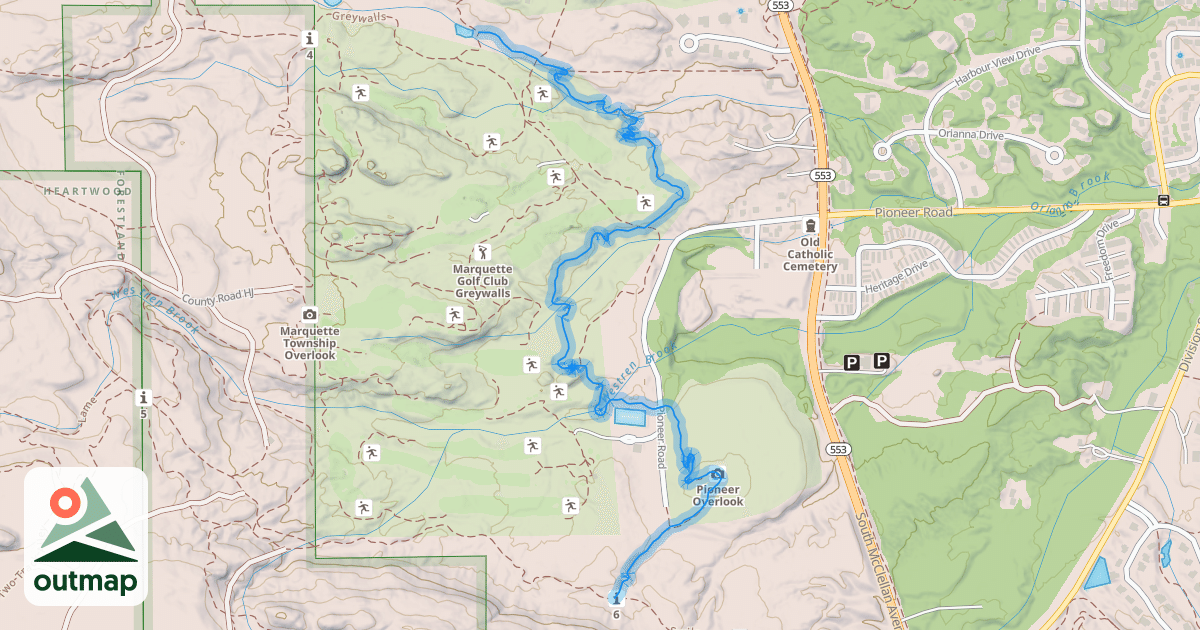 Map of East Greywalls