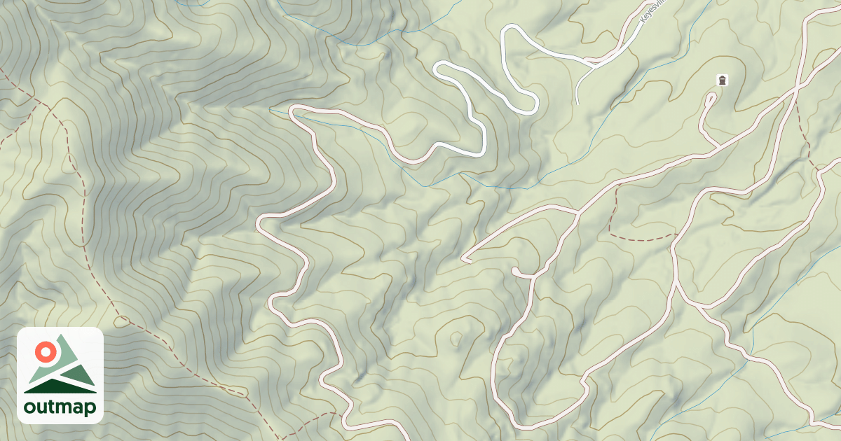 Map of 16070 Keyesville/blk Gulch Usgs Alta Sierra