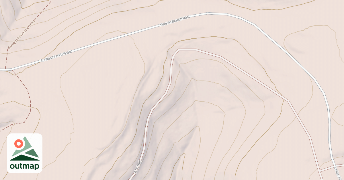 Map of Susquehannock State Forest Snowmobile Trails