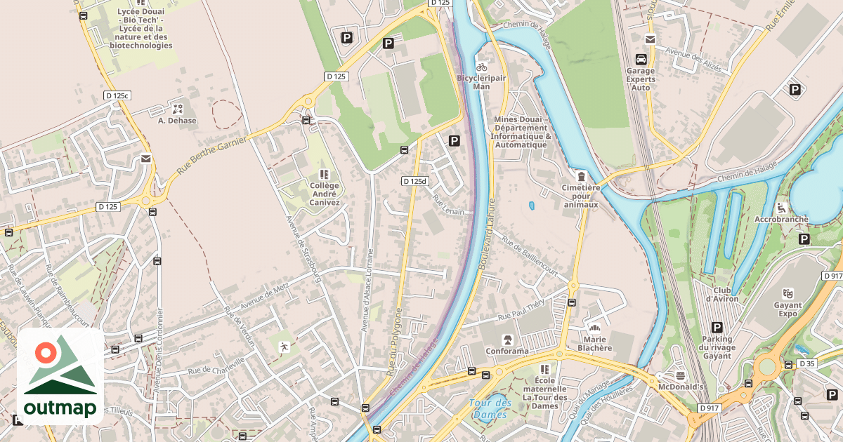 Map of Chemin de Halage