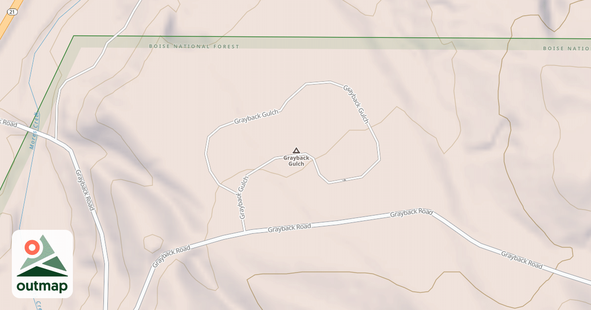 Map of GRAYBACK GULCH CG