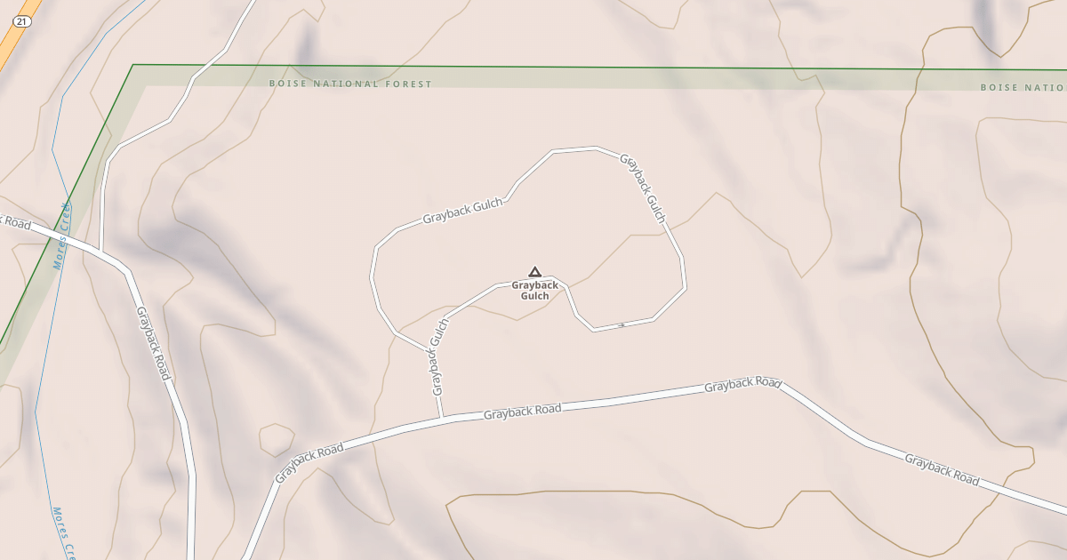 Map preview of GRAYBACK GULCH CG