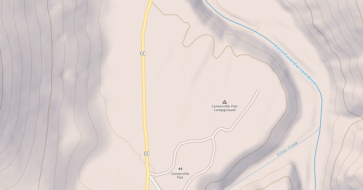 Map preview of CENTERVILLE FLAT CAMPGROUND