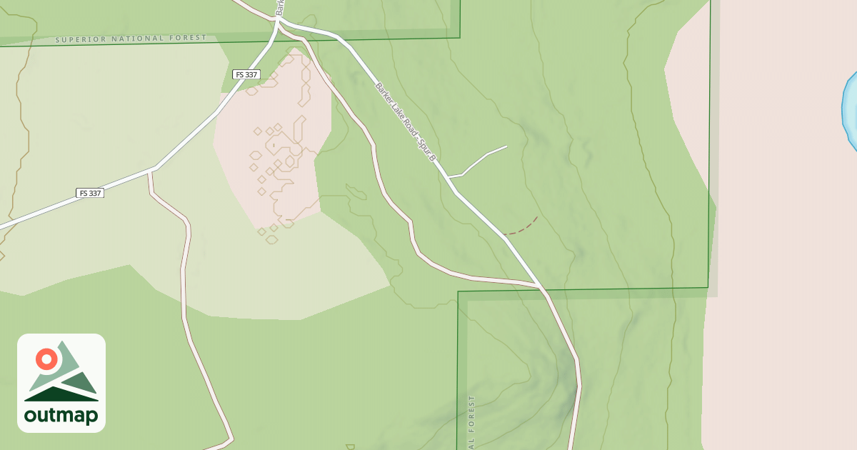 Map of BARKER LAKE SPUR B