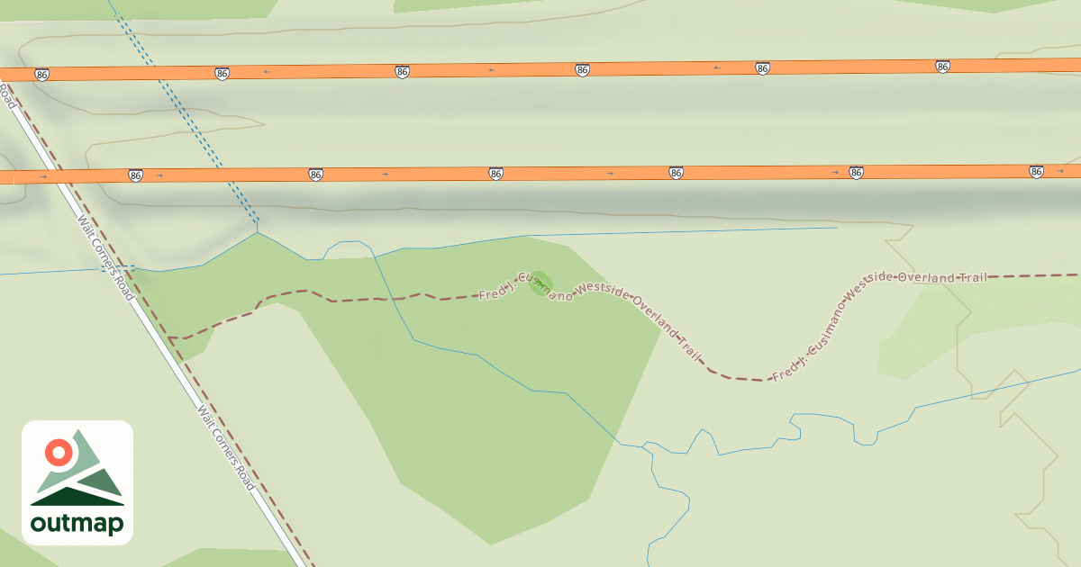 Map of Fred J. Cusimano Westside Overland Trail