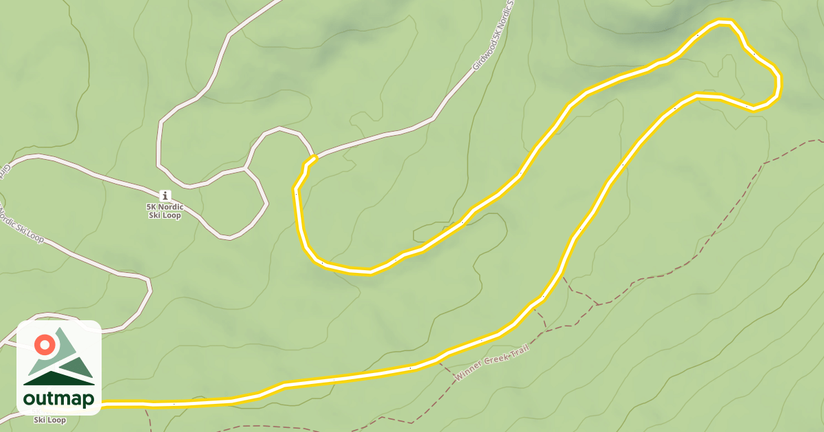 Map of Girdwood 5K Nordic Ski Loop