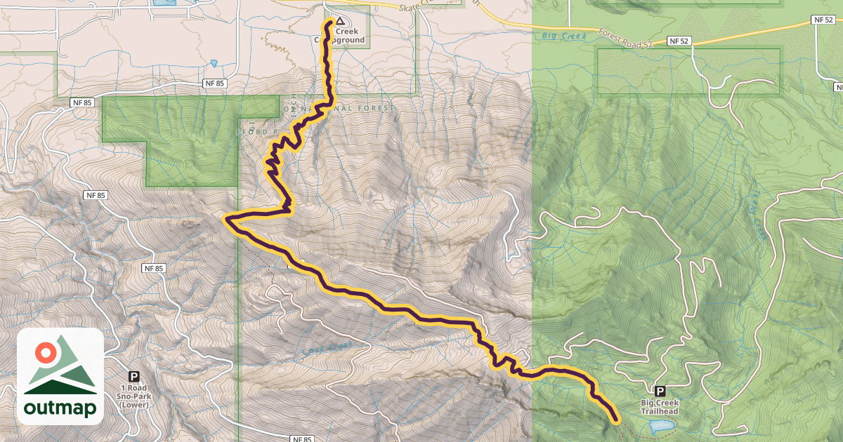 Map of Osborne Mountain Trail #250