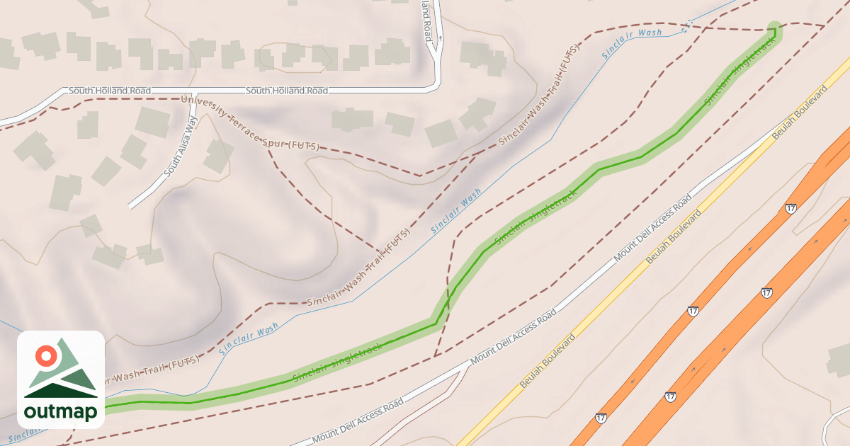 Map of Sinclair singletrack