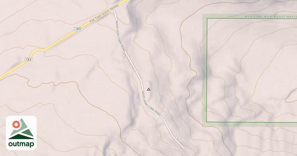 Map of NORTH HUNT CREEK
