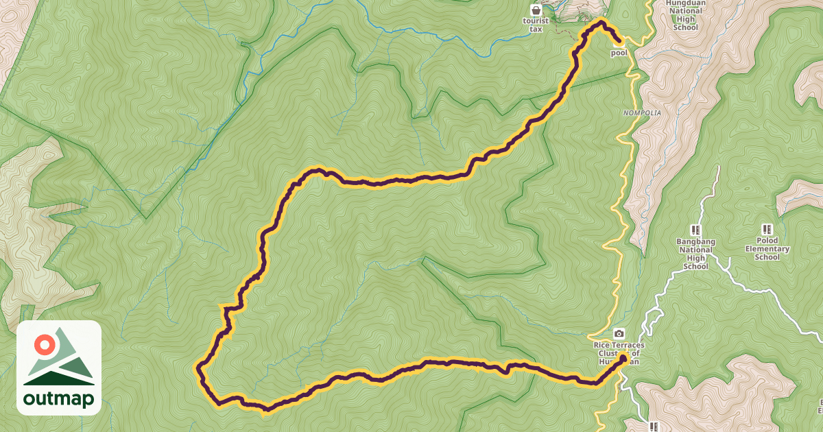 Map of Mount Napulauan Traverse Trail