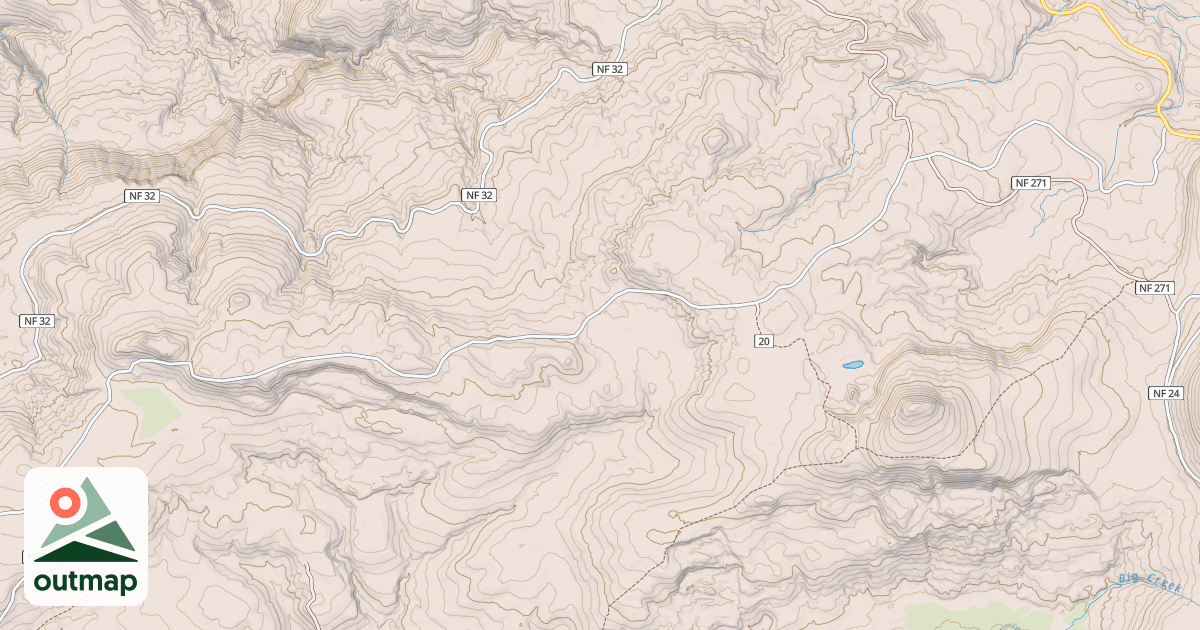 Map of BURNT PEAK
