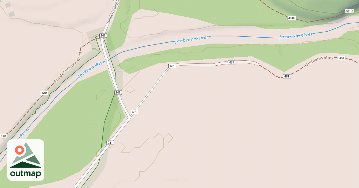 Map of HIDDEN VALLEY GORGE ACCESS