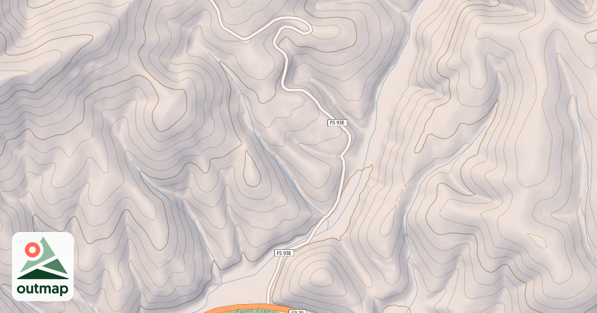 Map of DEVILS KITCHEN BRANCH