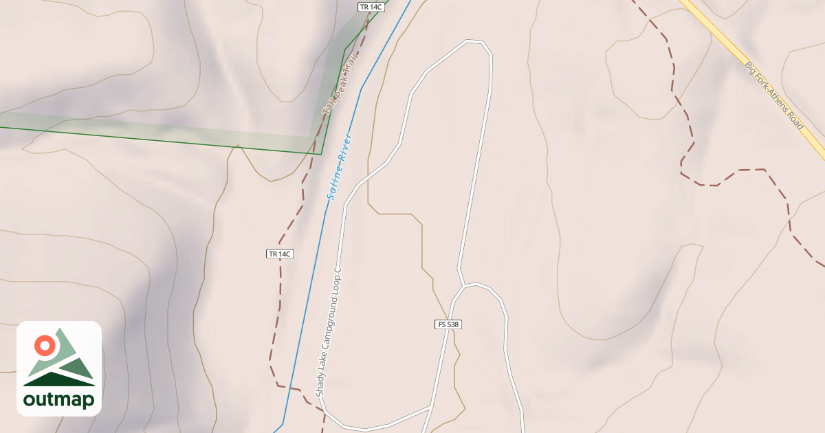 Map of SHADY LAKE CAMPGROUND LOOP C