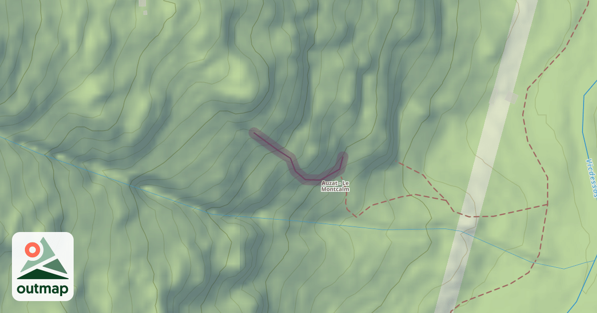 Map of Auzat - Secteur Montcalm