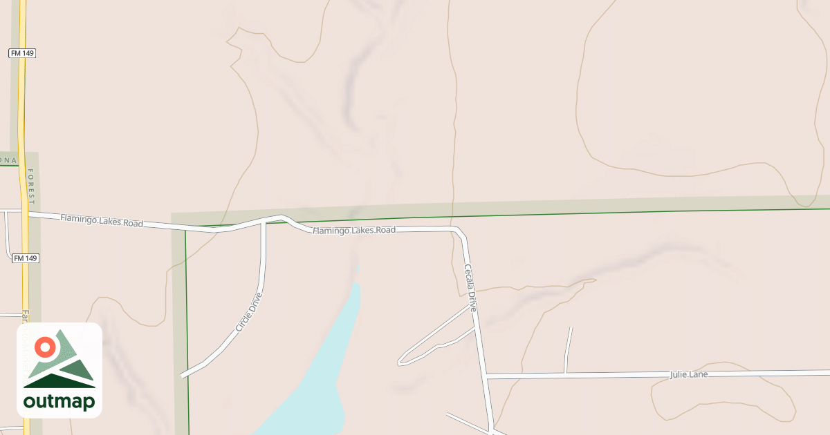 Map of FLAMINGO LAKE