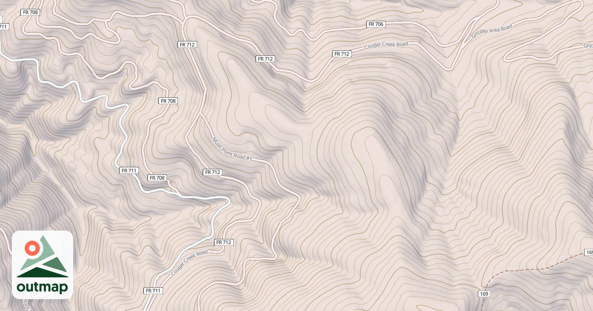 Map of COUGAR CREEK
