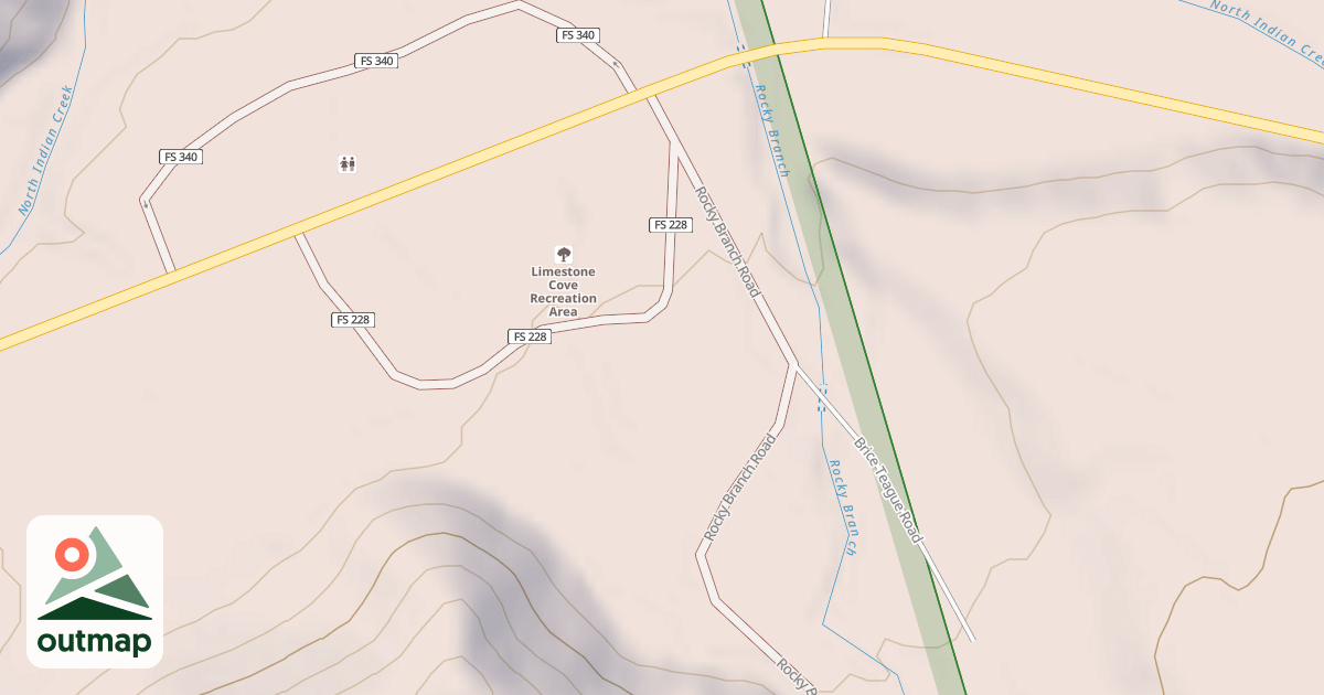 Map of ROCKY BRANCH
