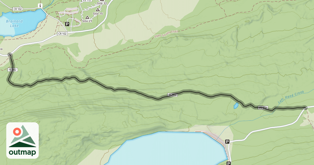 Map of Little Raven Trail