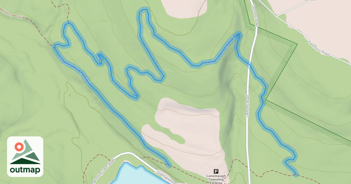 Map of Cooper's Quarry Trail