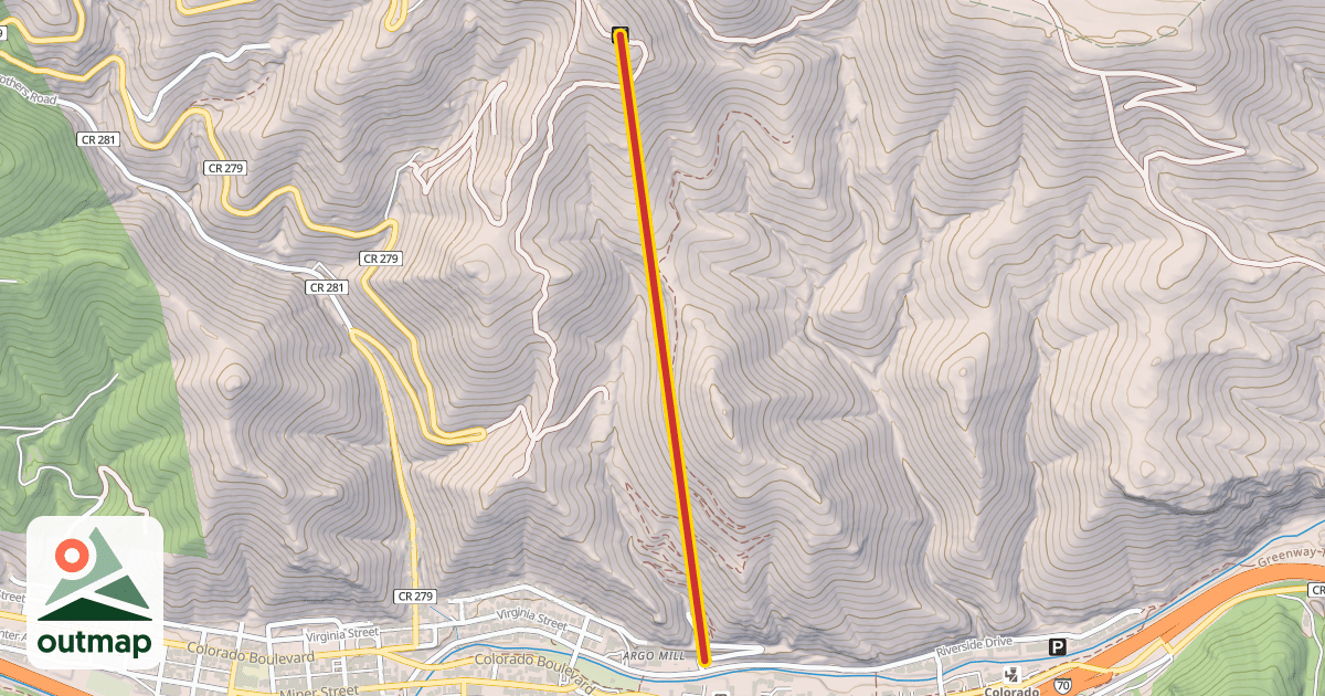 Map of Mighty Argo Cable Car