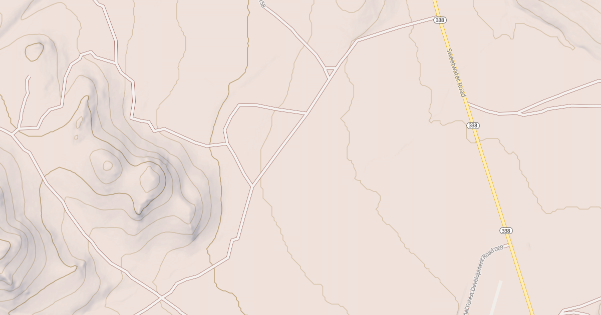 Map preview of SWEETWATER FLAT CONNECTOR ROAD