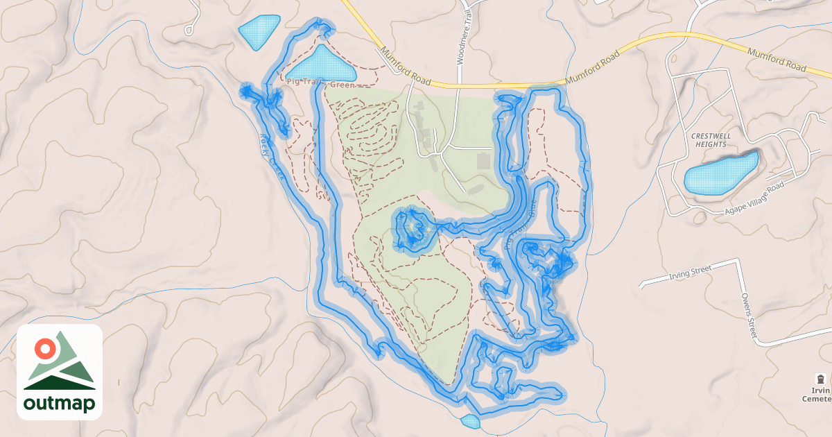 Map of Pig Trail - Blue