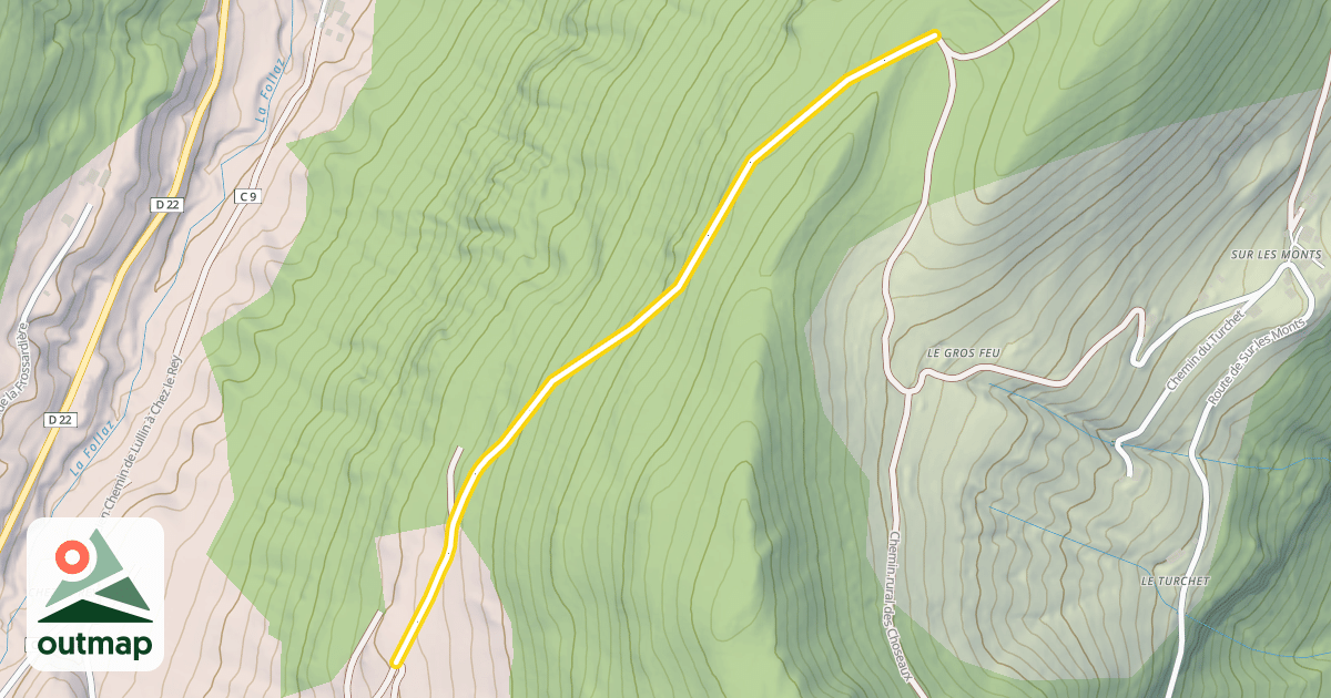 Map of Chemin de la Cuvette
