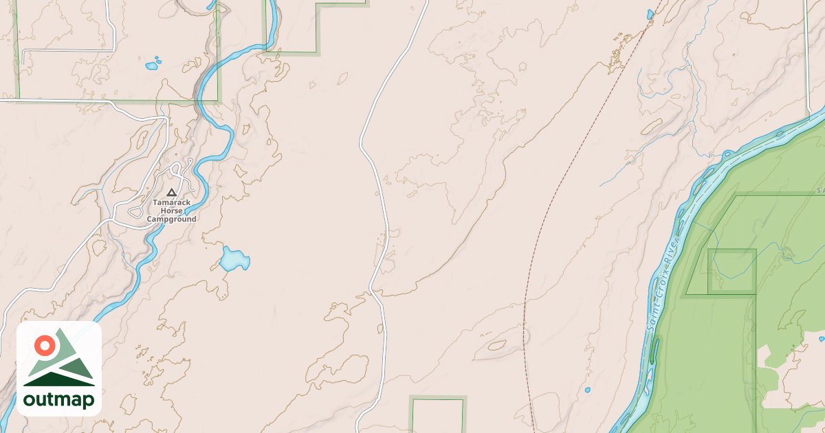 Map of Pine Riders Trail: St. Croix State Forest